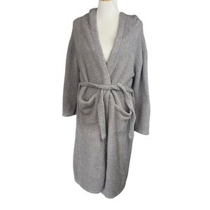 Barefoot Dreams Hooded Robe CozyChic Gray Size 10-14